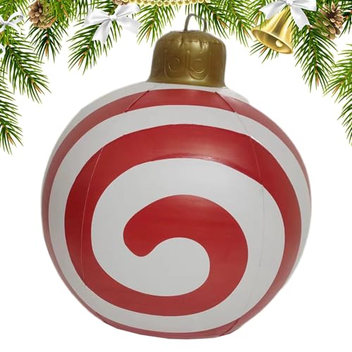 Aufblasbare Weihnachtsornamente, aufblasbare Weihnachtskugel-Dekoration, aufblasbare Ornamente, 24 Zoll – aufblasbare Weihnachtsornamente für Veranda, Baum Aufblasbare Weihnachtsornamente, aufblasbare Weihnachtskugel-Dekoration, aufblasbare Ornamente, 24 Zoll – aufblasbare Weihnachtsornamente für Veranda, Baum von Tanxemery