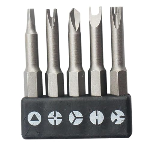Bitsatz Mit Spezialbits, 5 Stücke Speziell Geformtes Schraubendreher-Bit-Set U-förmiges Dreipunkt-Bohrschrauber-Bit-Werkzeug Chrom-Vanadium-legierter Stahl Für Arbeiter, Haushalt 6,35-mm Gelenkbit-Set von Tanxemery
