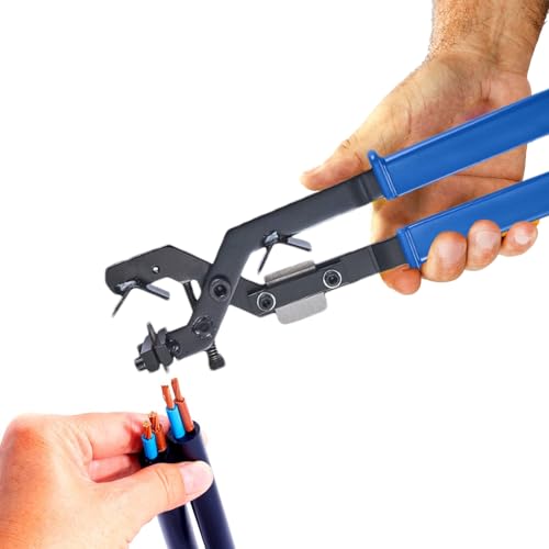 Elektrischer Abisolierzange – manuelle Abisolierzange für Elektriker | tragbares Industriewerkzeug mit verstärkter Schere, für Fabrik, Werkstatt, Garage und Kabelanschluss von Tanxemery