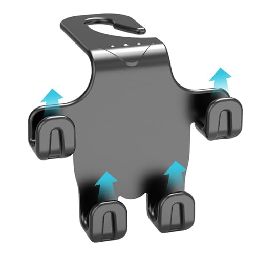 Haken für die Kopfstütze des Autositzes, die Haken zur Befestigung des Autositzes – 4 x Mehrzweck-Sitzhaken mit hoher Belastung, Handtasche für Handtasche, Clip für Aufbewahrung, Innenzubehör von Tanxemery