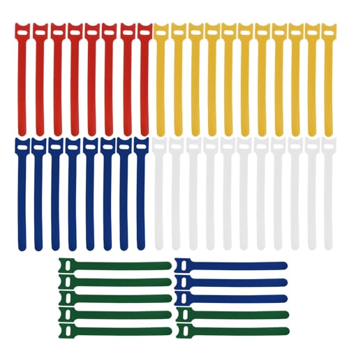 Kabelbinder, Metallbinder, selbstsichernde Kabelbinder, 50 Stück, bunte Nylon-Reißverschlüsse, Kabel-Organizer für Ladekabel, Wiederverwendbare Zip-Bänder für Kabelbinder, Metallbinder, selbstsichernde Kabelbinder, 50 Stück, bunte Nylon-Reißverschlüsse, Kabel-Organizer für Ladekabel, Wiederverwendbare Zip-Bänder für von Tanxemery