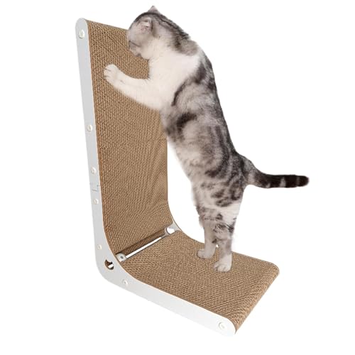Kratzbrett für Katzen, Kratzbrett aus Karton für Katzen – Kratzmatte für Katzen in L-Form – vertikales Kratzbrett zur Entspannung für Katzen, Wandhalterung für Katzen, kleine Kratzbrett für Katzen, Kratzbrett aus Karton für Katzen – Kratzmatte für Katzen in L-Form – vertikales Kratzbrett zur Entspannung für Katzen, Wandhalterung für Katzen, kleine von Tanxemery