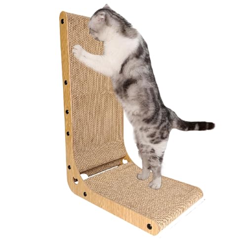 Kratzbrett für Katzen im Innenbereich, Kratzbrett für Katzen – Kratzmatte für Katzen in L-Form | Vertikales Kratzbrett zur Entspannung für Katzen, Wandhalter für Hauskatzen Kratzbrett für Katzen im Innenbereich, Kratzbrett für Katzen – Kratzmatte für Katzen in L-Form | Vertikales Kratzbrett zur Entspannung für Katzen, Wandhalter für Hauskatzen von Tanxemery