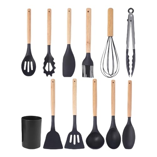 Küchenutensilien-Set – 12-teiliges Backset aus Silikon, Küchenhelfer, antihaftbeschichtet, vielseitig mit Aufbewahrungseimer für Haus, Picknick, Grill Küchenutensilien-Set – 12-teiliges Backset aus Silikon, Küchenhelfer, antihaftbeschichtet, vielseitig mit Aufbewahrungseimer für Haus, Picknick, Grill von Tanxemery