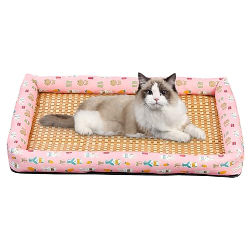 Kühlmatte Für Katzen | Atmungsaktive Kühlunterlage Für Schlafende Katzenwelpen - Kratzfeste & Waschbare Tierliege Für Drinnen Draußen Schlafen Und Spielen von Tanxemery