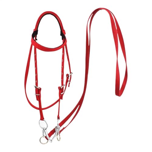 Rutschhemmende Zügel für Pferde, Pferdegeschirr aus Nylon für Pferde, Geschirr für Reiten, Sicherheitsreferenz, Befestigung für das Training von Tanxemery