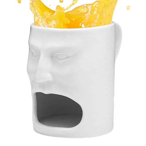 Tanxemery Kaffeetasse Mit Kekshalter | Lustiges Gesicht Frühstücksbecher,Hitzebeständige Keramik Kaffeetasse Mit Kekshalter Für Restaurant, Büro Und Wohnzimmer von Tanxemery