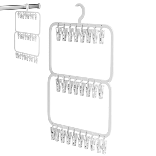Tanxemery Wäscheständer mit Clips, Wäscheständer mit Clips,Wäschetrockner-Aufhänger | Winddichter Clip-Wäscheständer, Wäscheständer, Sockenaufhänger zum Trocknen von Socken, Babykleidung Tanxemery Wäscheständer mit Clips, Wäscheständer mit Clips,Wäschetrockner-Aufhänger | Winddichter Clip-Wäscheständer, Wäscheständer, Sockenaufhänger zum Trocknen von Socken, Babykleidung von Tanxemery