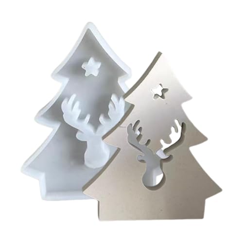 Weihnachtsbaum Form Silikon Weihnachtsbaum Form für Ton Kerzenhalter Weihnachten Teelicht Kerzenhalter Zementform Gips Silikonform Harzguss von Tanxemery