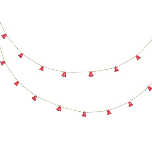 Weihnachtsglocken zur Dekoration, Glockengirlande | Sicherheitsglockengirlande, 2 m, Weihnachtsglocken, Weihnachtsdekoration für jährliche Firmentreffen, Abendessen unter Freunden, Baum von Tanxemery