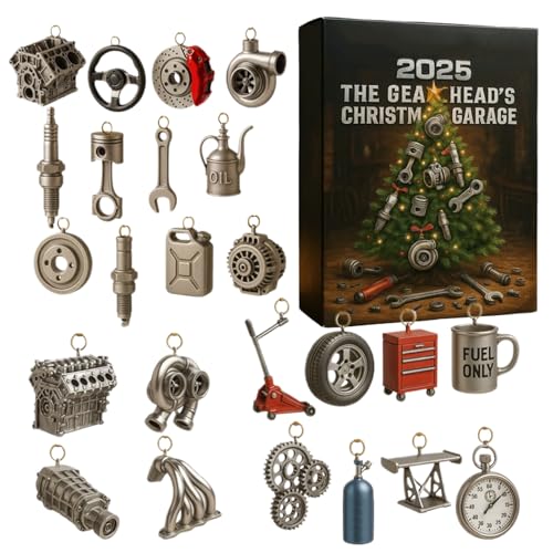 Weihnachtsschmuck Adventskalender 2025, 24 Tage Weihnachts Countdown-Kalender Acrylic Autoteile Und Werkzeuge Weihnachtsanhänger Countdown Pendant Set Für Kinder Und Erwachsene Weihnachtsschmuck Adventskalender 2025, 24 Tage Weihnachts Countdown-Kalender Acrylic Autoteile Und Werkzeuge Weihnachtsanhänger Countdown Pendant Set Für Kinder Und Erwachsene von Tanxemery