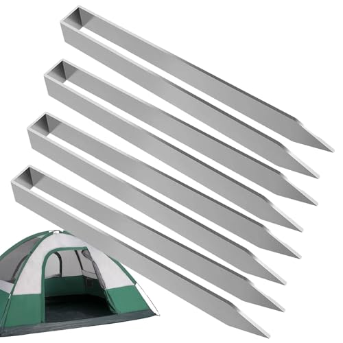 Windheringe, Trampolin-Heringe – 4 Zeltheringe aus Edelstahl | robuste Trampolin-Heringe mit hohem Wind, Verzurrungsanker-Set für Trampolin-Halterungen von Tanxemery