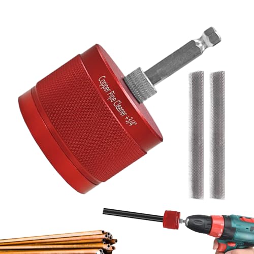 Bohrer Kupferrohr Reiniger - Kraftbohrer Reinigungs Rostbürste,1/2 Zoll, 3/4 Zoll, 1 Robuster Kupferrohrreiniger Für Haushalt Werkstatt Installation Elektriker von Tanxier