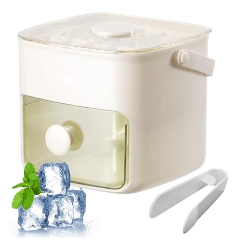 Die Eiswürfelform Mit Aufbewahrungsbox - Abgedeckter Eiswürfelbereiter Für Gefrierfach | Einfache Entnahme Für Kaltgetränke Zu Saft Cocktails Kaffee Küchenzubehör von Tanxier