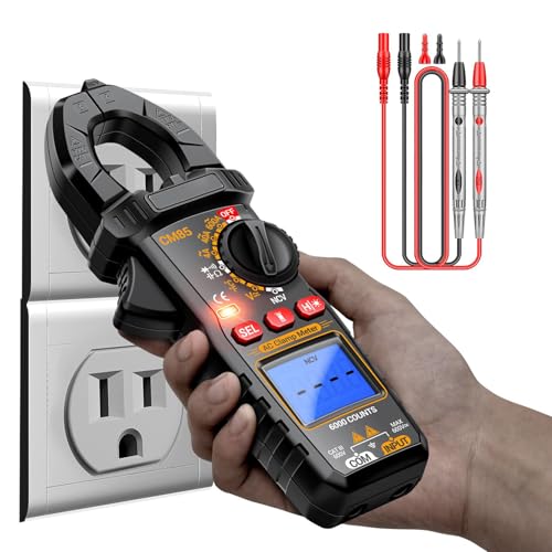 Digitales Zangenmultimeter - Wechselstrom-Prüfer - Multifunktionales Digitales Messgerät Mit Taschenlampe Und Hintergrundbeleuchtung 6000 Counts Für Gleichstrom Wechselstrom Spannung Kapazität von Tanxier