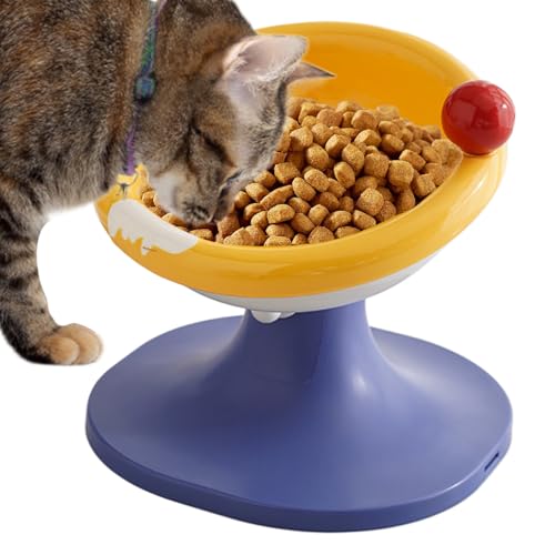 Erhöhte Katzenschüssel, Keramik Katzennapf für Futter, Höhenverstellbarer Futterständer Zubehör Für Kleine Haustiere Erhöhte Katzenschüssel, Keramik Katzennapf für Futter, Höhenverstellbarer Futterständer Zubehör Für Kleine Haustiere von Tanxier