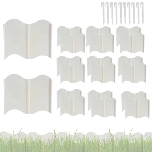 Gartenkantenset, Flexible Grenzbefestigung 20 Stück, Entfernbare Flexible Einfassung Für Gehwege Garten Beete Vorgarten Auffahrt von Tanxier