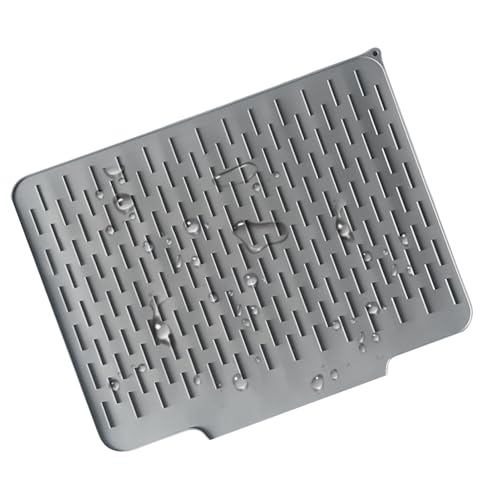 Geschirr Trocknungsmatte Für Die Küchenarbeitsplatte,Spülmaschinenfeste Silikon Abtropfunterlage Für Küchenarbeitsplatte | Wasserdrainage faltbare Matte rutschfest für Babyflaschen Besteck von Tanxier