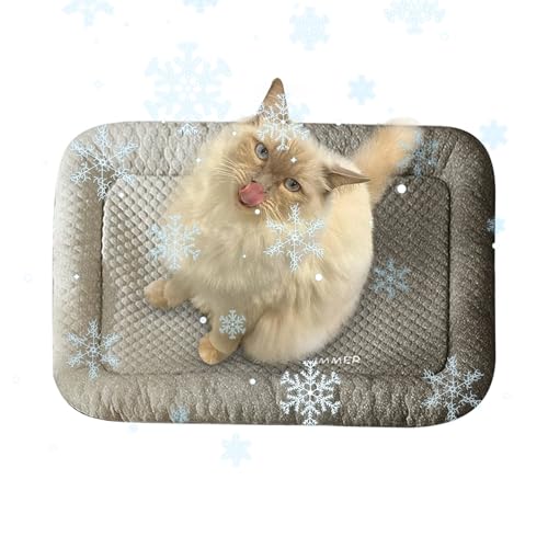 Haustier Kühlmatte - Atmungsaktive Kühlunterlage für Haustiere - Tragbare Schlafunterlage Für Hunde Katzen Kleintiere Wohnung Reise von Tanxier