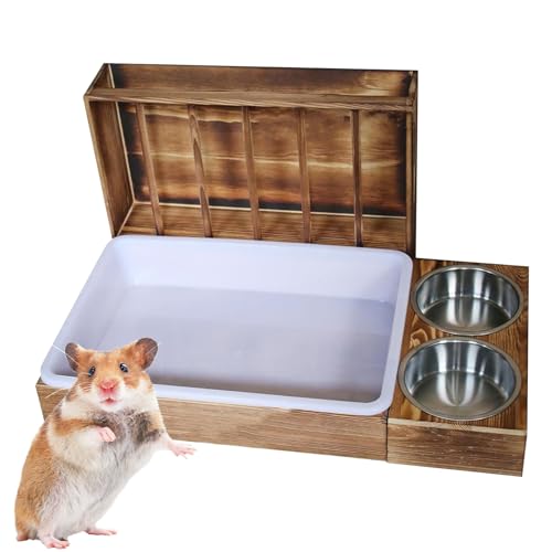 Kaninchen Toilette Mit Heuraufe - Heu Rack Mit Toilette Und Näpfen | Futterspender Futterhalter Verschwendungsfrei Mehrfunktion Käfigzubehör Für Kleintiere Und Nager Kaninchen Toilette Mit Heuraufe - Heu Rack Mit Toilette Und Näpfen | Futterspender Futterhalter Verschwendungsfrei Mehrfunktion Käfigzubehör Für Kleintiere Und Nager von Tanxier