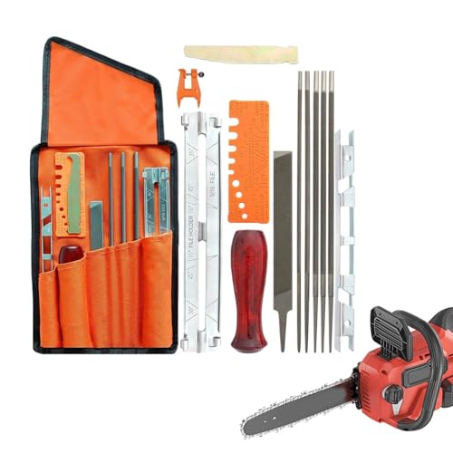 Kettensägen Schärfset - 14 Teile Schärfwerkzeug - Schleifmaschinen Zubehör für Wartung, Holzverarbeitung, Gartenarbeit, Hofarbeit, Bauernhof, Einfahrt, Terrasse und Kettensägen Schärfset - 14 Teile Schärfwerkzeug - Schleifmaschinen Zubehör für Wartung, Holzverarbeitung, Gartenarbeit, Hofarbeit, Bauernhof, Einfahrt, Terrasse und von Tanxier