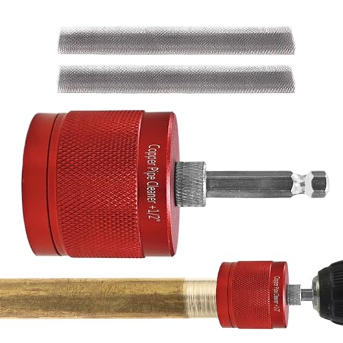 Kupferrohr Reiniger Für Bohrmaschine,Robuste Rohr Reinigungsbürste - 1/2", 3/4", 1" Multifunktionaler Kupferrohrreiniger Für Basteln, Sanitär, Industrie, Elektriker, Haushalt, Werkstatt von Tanxier