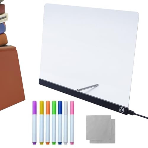LCD Schreibtafel | Leuchtende Zeichentafeln | Wiederverwendbare Acryl Notiztafel Leuchtmemo Für Zuhause Basteln Spiele Üben Reise Party Unterricht Unterhaltung von Tanxier