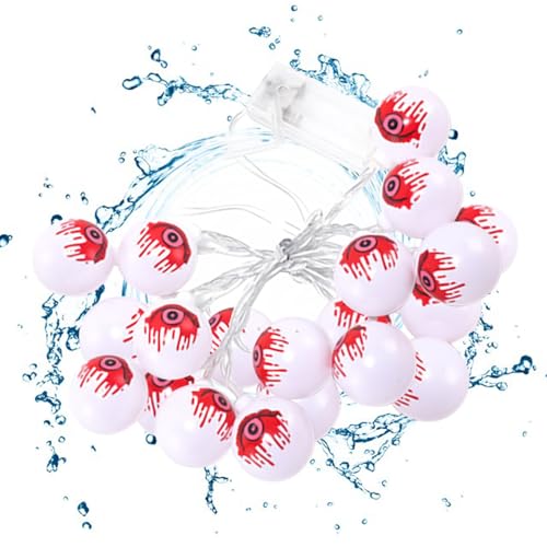 LED-Augen-Lichterkette - Halloween-Lichterkette für den Innenbereich - Batteriebetrieben Wasserdicht Saisonale Dekoration für Garten Fenster Wand Baum Terrasse drinnen und draußen LED-Augen-Lichterkette - Halloween-Lichterkette für den Innenbereich - Batteriebetrieben Wasserdicht Saisonale Dekoration für Garten Fenster Wand Baum Terrasse drinnen und draußen von Tanxier