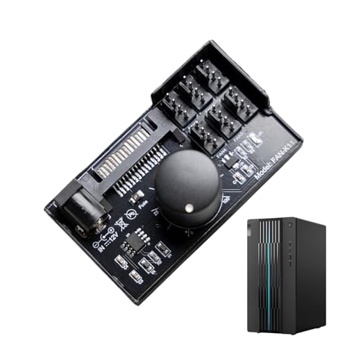 PWM Lüfterregler - Computer Ventilator Hub | 4 Pin Steuerung Kühlzubehör für Workstation Server Raum Laptop Overclocking PWM Lüfterregler - Computer Ventilator Hub | 4 Pin Steuerung Kühlzubehör für Workstation Server Raum Laptop Overclocking von Tanxier