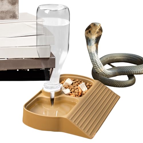 Reptilien Wasserschale | Automatischer Reptilien Wasserspender,Großes Fassungsvermögen Futternapf Für Amphibien Schildkröten Schlangen von Tanxier