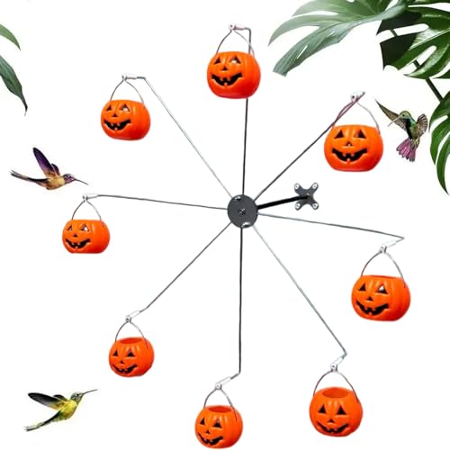Riesenrad Kolibri-Futterautomat - Kolibri-Futterautomat für Garten mit 8 Kürbis-Eimern,Halloween-Kürbis Außendekoration für Vogelbeobachtung in Garten Rasen Terrasse Hinterhof Bäume und Zäune Riesenrad Kolibri-Futterautomat - Kolibri-Futterautomat für Garten mit 8 Kürbis-Eimern,Halloween-Kürbis Außendekoration für Vogelbeobachtung in Garten Rasen Terrasse Hinterhof Bäume und Zäune von Tanxier