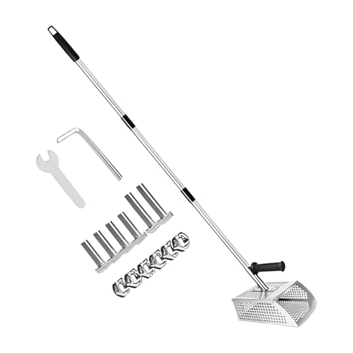 Sand Scoop | Sandsieb Schaufel - Langlebige Edelstahl-Grabeschaufel Mit Langem Griff Und Rutschfestem Griff Für Strandsuche Und Schatzsucher Sand Scoop | Sandsieb Schaufel - Langlebige Edelstahl-Grabeschaufel Mit Langem Griff Und Rutschfestem Griff Für Strandsuche Und Schatzsucher von Tanxier