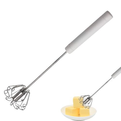 Schneebesen | Halbautomatischer Schneebesen Mixer,Rostfreier Milchaufschäumer Zum Mischen Schlagen Rühren Für Backen Kaffee Milch Schneebesen | Halbautomatischer Schneebesen Mixer,Rostfreier Milchaufschäumer Zum Mischen Schlagen Rühren Für Backen Kaffee Milch von Tanxier