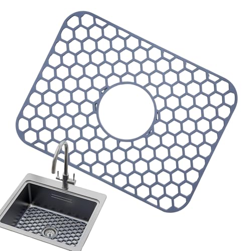 Silikon-Schützer für die Küchenspüle - Bodenmatte Rutschfest - Schnellentwässernde Schutzmatte Landhausstil Für Geschirr Töpfe Pfannen Haushalt Küche von Tanxier