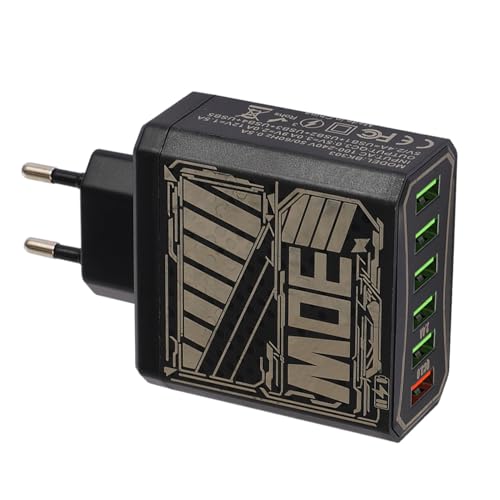 Steckdosenadapter,Mehrfachsteckdose Mit USB - USB-Hub Mit QC3.0 Schnellladung 6 Anschlüsse Überspannungsschutz Für Smartphone Tablet Und Reisen von Tanxier