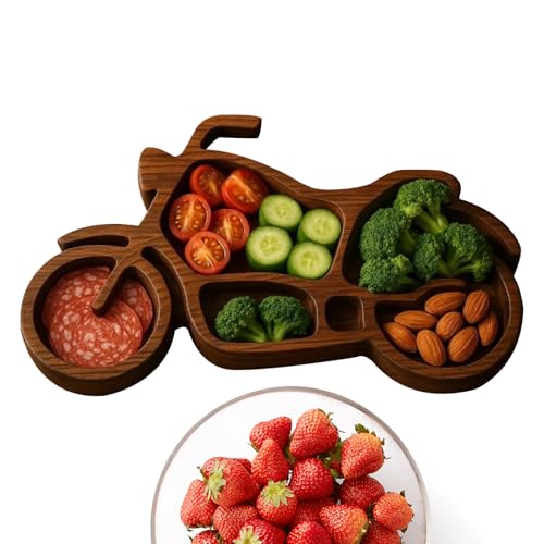 Tanxier Charcourierplatte,Servierplatte Käseplatte Fahrzeugform | Holz Servierplatte Für Obst Fleisch Nüsse Snacks Tischdekoration Gastgeber von Tanxier