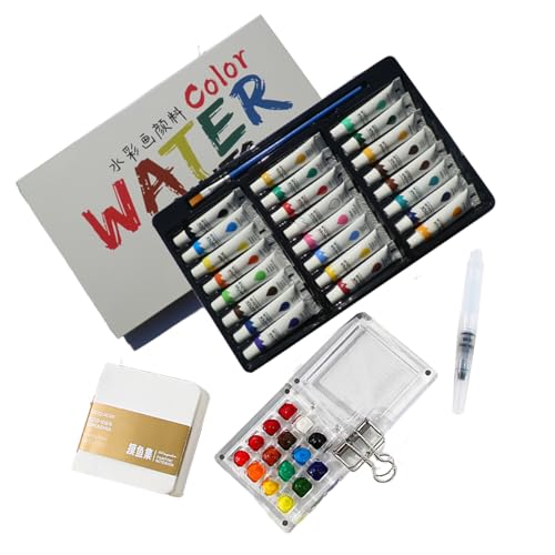 Tanxier Wassermalfarben Set Erwachsene - Reise-Aquarell-Set für unterwegs,Farbpalette Ausrüstung Für Anfänger, Hobby- Und Profikünstler, Liebhaber von Tanxier
