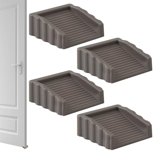 Türstopper | Gummi Türstopper Keil | Rutschfester 4 Stück Halter Beidseitiger Keil Für Raum Privatsphäre Wohnbereich Haus Sicherheit Gastbereich Schutz von Tanxier