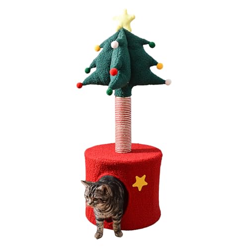 Weihnachtsbaum Für Katzen | Niedlicher Spielzeug für Weihnachten,Weiches Katzenbett Kratzpfosten für Haustiere Zuhause Indoor Outdoor von Tanxier