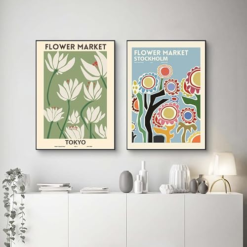 Nordic Small Fresh Retro Plants And Flowers Market Bologna Tokyo Wall 2 Stück Leinwand Poster Gemälde Poster Für Wohnzimmer Wohnkultur 35Cmx50Cmx2Pcs Kein Rahmen Nordic Small Fresh Retro Plants And Flowers Market Bologna Tokyo Wall 2 Stück Leinwand Poster Gemälde Poster Für Wohnzimmer Wohnkultur 35Cmx50Cmx2Pcs Kein Rahmen von TANYANG
