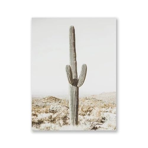 Wüste Saguaro Skandinavien Leinwand Poster Drucke Pastell Saguaro Kaktus Botanische Fotografie Wand Kunst Bild Malerei Home Decor 40X50Cm Kein Rahmen von Tanyang