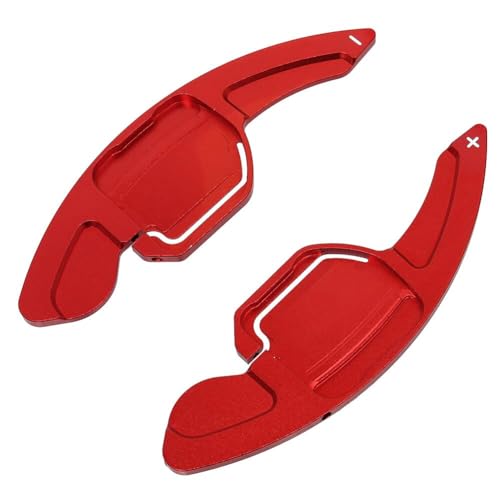 TaoZong Car Shift Paddles for A-U-DI A7 2011 2012 2013 2014 2015 2016 2017,Steering Wheel Shift Paddle Shifter Trim Kit,C-Red von TaoZong