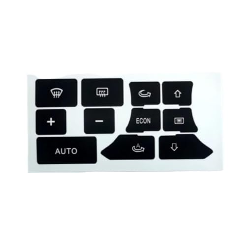 Taste Aufkleber für Audi A3 8P 2003–2012,Auto Klimaanlage Armaturenbrett A/C Taste Dash Klima Control Schalter Aufkleber Kit Taste Aufkleber für Audi A3 8P 2003–2012,Auto Klimaanlage Armaturenbrett A/C Taste Dash Klima Control Schalter Aufkleber Kit von TaoZong
