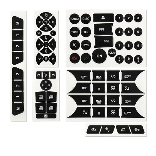 Taste Aufkleber für Benz W204 C218 63 AMG X204 X156 X166 W166 C117 W176 W246 W212 R172 2007–2016,Auto Klimaanlage Armaturenbrett A/C Taste Dash Klima Control Schalter Aufkleber Kit,A Taste Aufkleber für Benz W204 C218 63 AMG X204 X156 X166 W166 C117 W176 W246 W212 R172 2007–2016,Auto Klimaanlage Armaturenbrett A/C Taste Dash Klima Control Schalter Aufkleber Kit,A von TaoZong