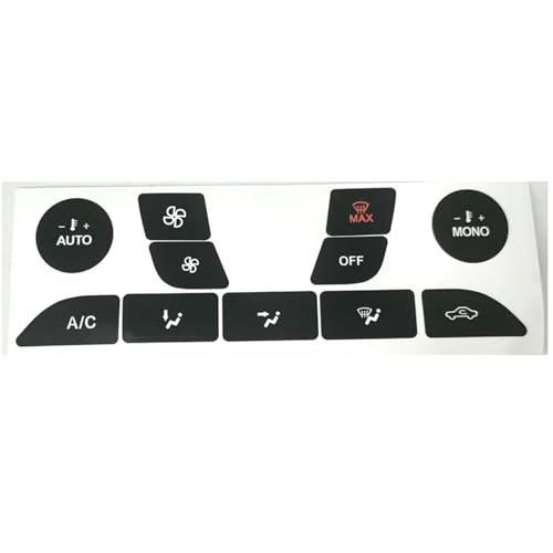 Taste Aufkleber für Ford Focus 1999–2005,Auto Klimaanlage Armaturenbrett A/C Taste Dash Klima Control Schalter Aufkleber Kit,A-Black Taste Aufkleber für Ford Focus 1999–2005,Auto Klimaanlage Armaturenbrett A/C Taste Dash Klima Control Schalter Aufkleber Kit,A-Black von TaoZong