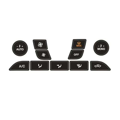 Taste Aufkleber für Ford Focus 1999–2005,Auto Klimaanlage Armaturenbrett A/C Taste Dash Klima Control Schalter Aufkleber Kit,A-Black Taste Aufkleber für Ford Focus 1999–2005,Auto Klimaanlage Armaturenbrett A/C Taste Dash Klima Control Schalter Aufkleber Kit,A-Black von TaoZong