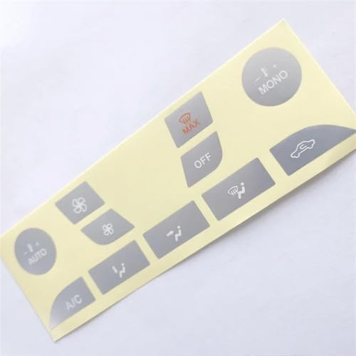 Taste Aufkleber für Ford Focus 1999–2005,Auto Klimaanlage Armaturenbrett A/C Taste Dash Klima Control Schalter Aufkleber Kit,B-White Taste Aufkleber für Ford Focus 1999–2005,Auto Klimaanlage Armaturenbrett A/C Taste Dash Klima Control Schalter Aufkleber Kit,B-White von TaoZong