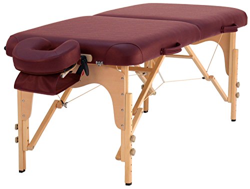 WellTouch Massageliege »Balance II« (71 cm), mobil, tragbar, verstellbare Kopfstütze, Armschlaufe & Tragetasche inklusive, Burgund-rot von WellTouch