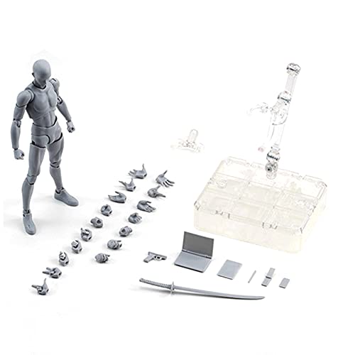 Taomeng Gliederpuppe - Zeichnung Figuren Mannequin Mann/Frau Actionfigur Modell Schaufensterpuppe, Flexibler Mannequin, Holzpuppe Zum Zeichnen Für Anfänger, Profis Und Künstler, Grau Taomeng Gliederpuppe - Zeichnung Figuren Mannequin Mann/Frau Actionfigur Modell Schaufensterpuppe, Flexibler Mannequin, Holzpuppe Zum Zeichnen Für Anfänger, Profis Und Künstler, Grau von Sun 'N' Sand
