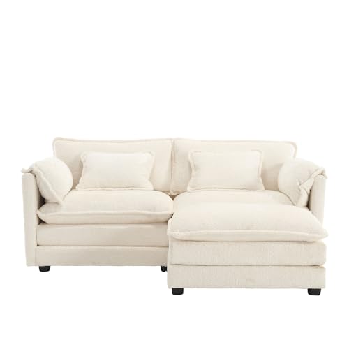 Taoplay Couch mit Schlaffunktion, Schlafsofa, Sofa Bett, Schlafcouch für Wohnzimmer, Schlafzimmer, Büro, LammWeiß Taoplay Couch mit Schlaffunktion, Schlafsofa, Sofa Bett, Schlafcouch für Wohnzimmer, Schlafzimmer, Büro, LammWeiß von Taoplay